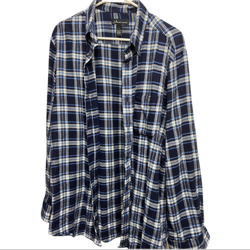 JA John Ashford plaid shirt size: L